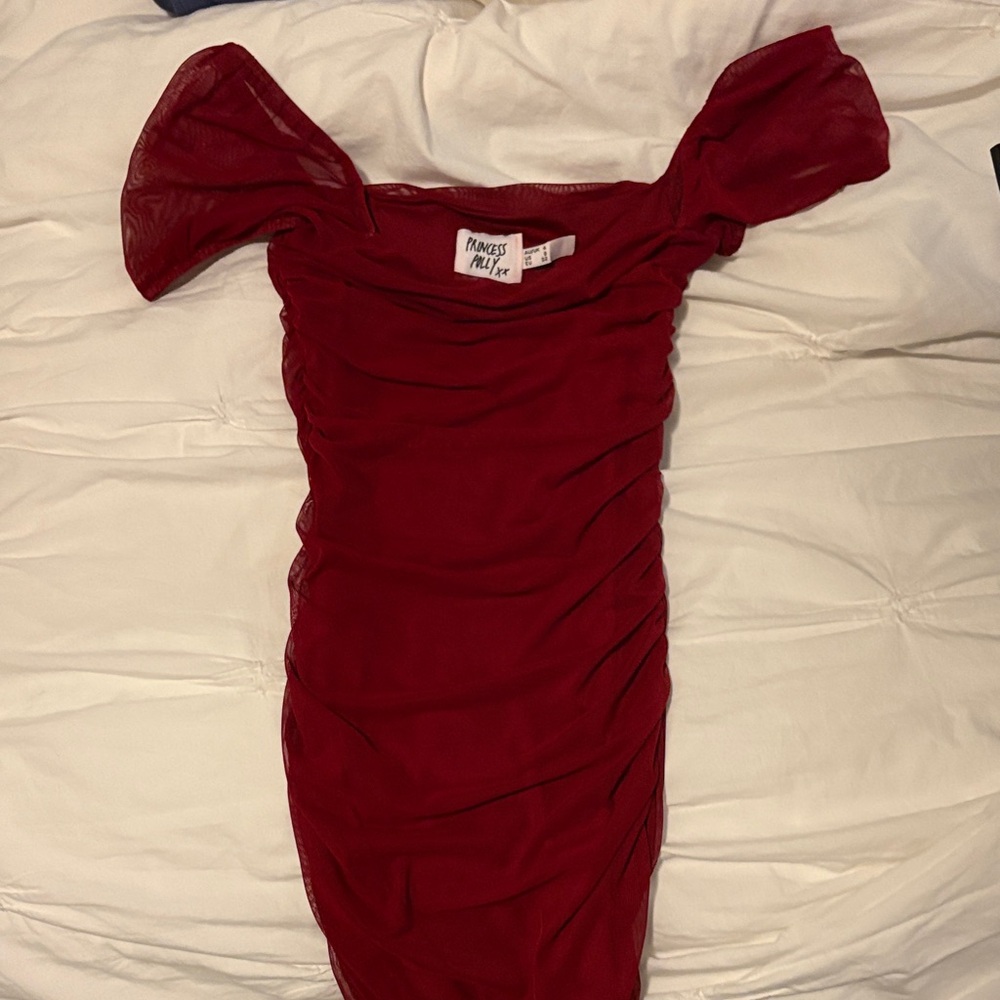 Princess Polly Scarlet Off-Shoulder Mini Dress - Picture 4 of 4
